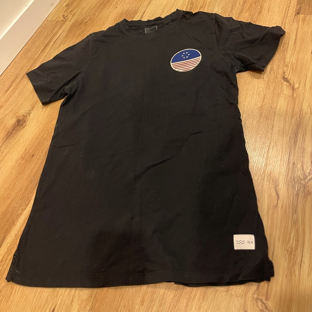 I Love Ugly Slim Flag Tee Large